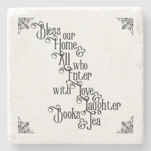 Posavasos De Piedra Bendiga nuestro hogar