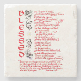 Posavasos De Piedra Bendito Mateo 5 3 12 Biblia Verse Cristiano