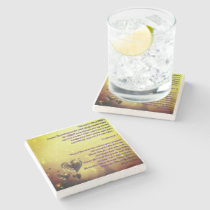 Posavasos De Piedra Bendito sea el Señor Salmo 28:6-7