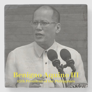 Posavasos De Piedra Benigno PNoy Aquino III 15º presidente de Filipina