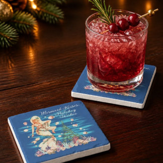 Posavasos De Piedra Besos de Sirena, Deseos Navideños