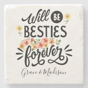 Posavasos De Piedra Bestis for Life Amigos de BFF Regalo por siempre