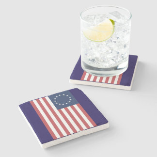 Posavasos De Piedra Betsy Ross Flag Design Stone Coaster