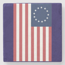 Posavasos De Piedra Betsy Ross Flag Design Stone Coaster