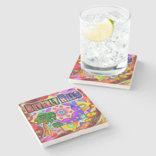 Posavasos De Piedra Beverly Hills Tropical Friends Coaster
