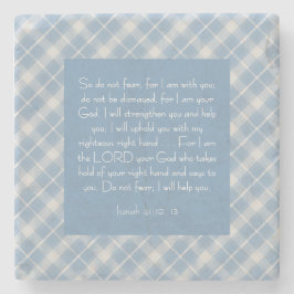 Posavasos De Piedra Biblia personalizable Verse Isaiah 41:10, 13