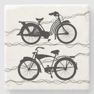 Posavasos De Piedra Bicicleta Negro 1