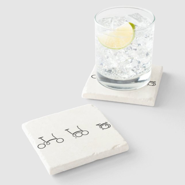 Posavasos De Piedra Bicicleta plegable de la bici de Brompton (Lateral)