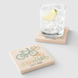 Posavasos De Piedra Bicicletas Vamos a andar