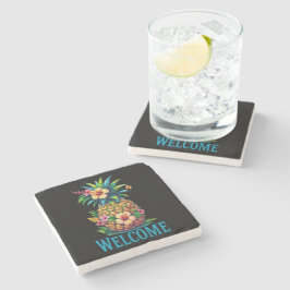 Posavasos De Piedra Bienvenida a la Napkin Tropical Pineapple Cocktail