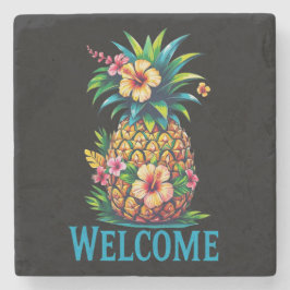 Posavasos De Piedra Bienvenida a la Napkin Tropical Pineapple Cocktail