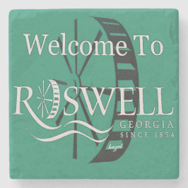 Posavasos De Piedra Bienvenidos A Roswell, Georgia, Pascua De Piedra D