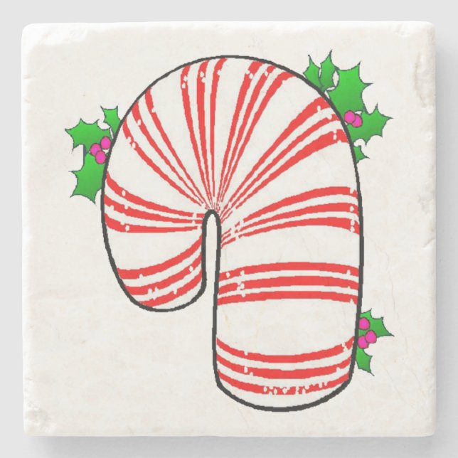 Posavasos De Piedra Big Fat Candy Cane (Anverso)