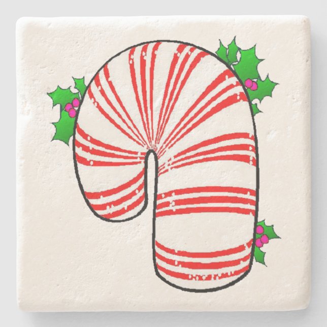 Posavasos De Piedra Big Fat Candy Cane (Anverso)