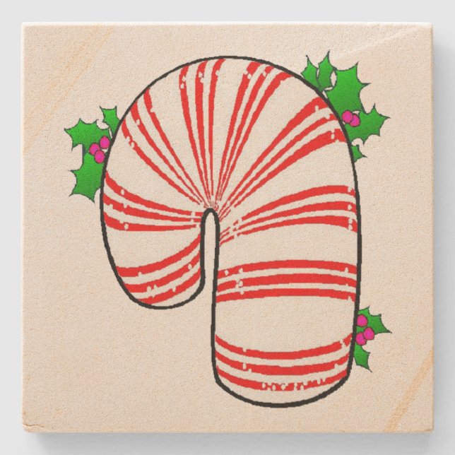 Posavasos De Piedra Big Fat Candy Cane (Anverso)