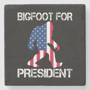 Posavasos De Piedra Bigfoot Para Presidente Bigfoot Divertido