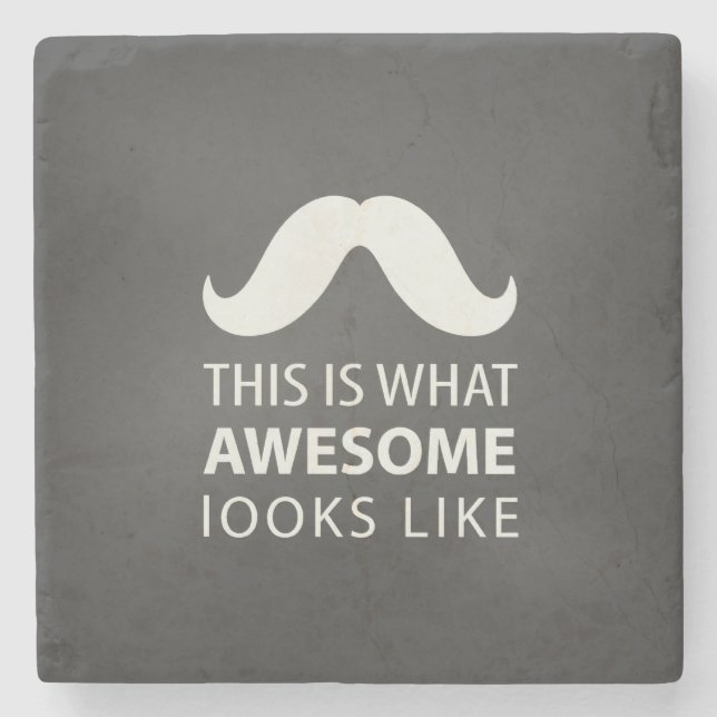 Posavasos De Piedra Bigote Impresionante (Anverso)
