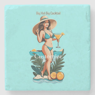 Posavasos De Piedra Bikini Babe Gran Gorra - Gran Cocktail Thunder_Cov