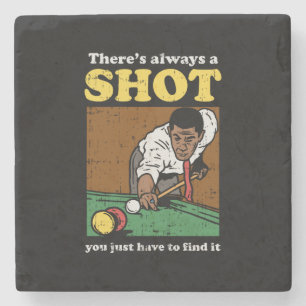 Posavasos De Piedra Billiard Snooker Retro