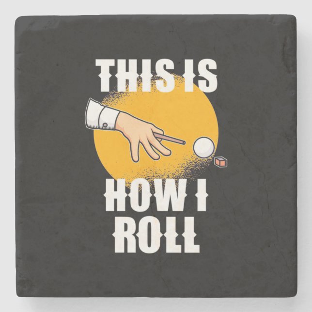 Posavasos De Piedra Billiards Player | This Is How Snooker Roll (Anverso)