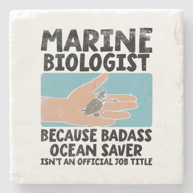 Posavasos De Piedra Biología marina (Anverso)