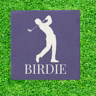 Posavasos De Piedra BIRDIE DE Hombre de la Marina Azul