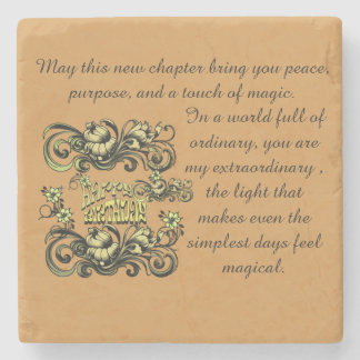 POSAVASOS DE PIEDRA BIRTHDAY LOVE GIFT MOM DAD SISTER DAUGHTER BROTHER