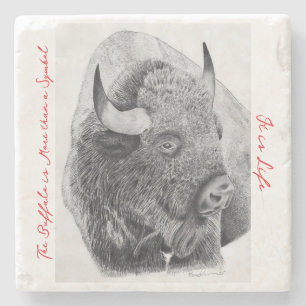 Posavasos De Piedra Bisonte Americano
