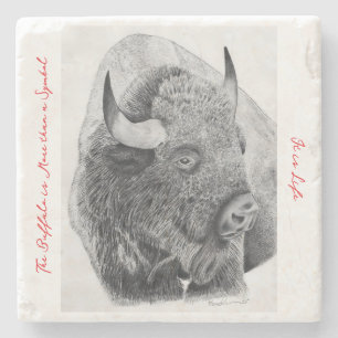 Posavasos De Piedra Bisonte Americano