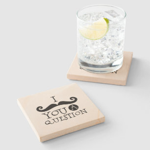 Posavasos De Piedra Black I bigote una pregunta