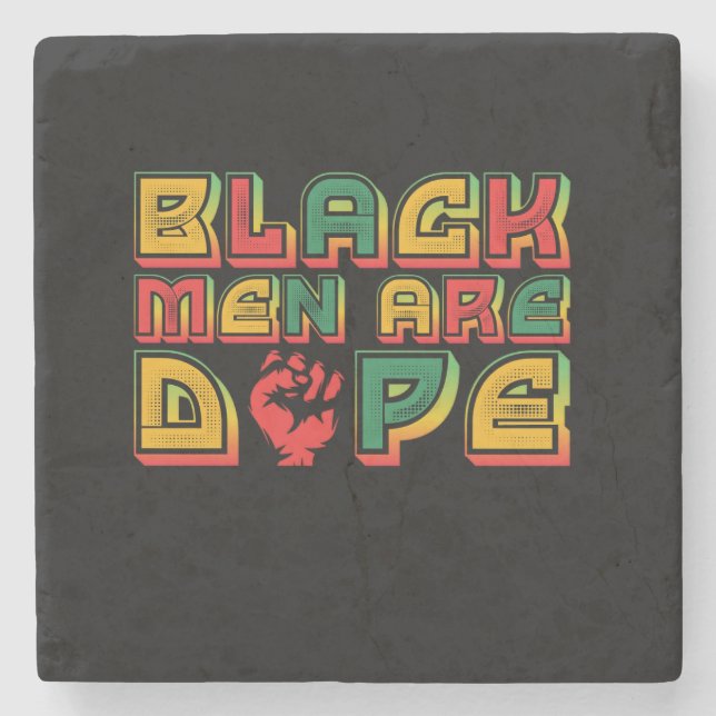 Posavasos De Piedra black_men_are_dope_01 (Anverso)