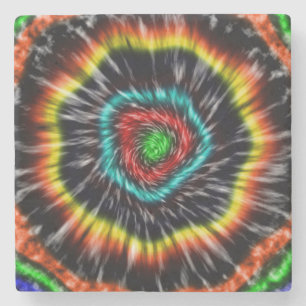 Posavasos De Piedra Black Opal Tie Dye,   