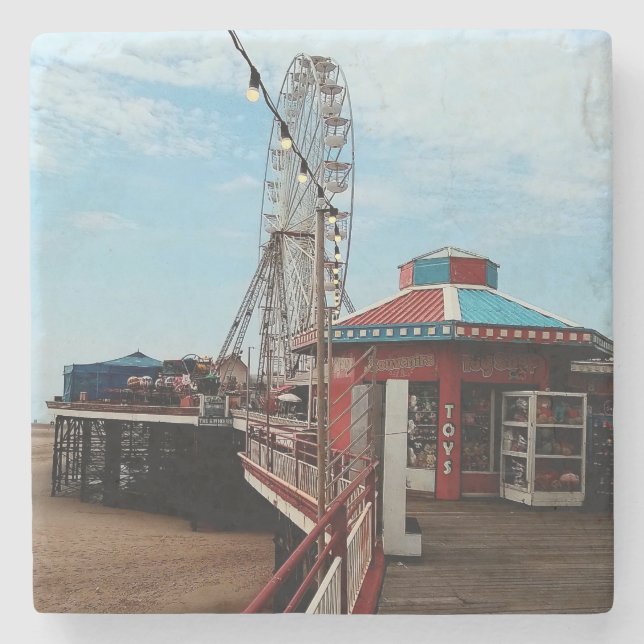 Posavasos De Piedra Blackpool Pier (Anverso)