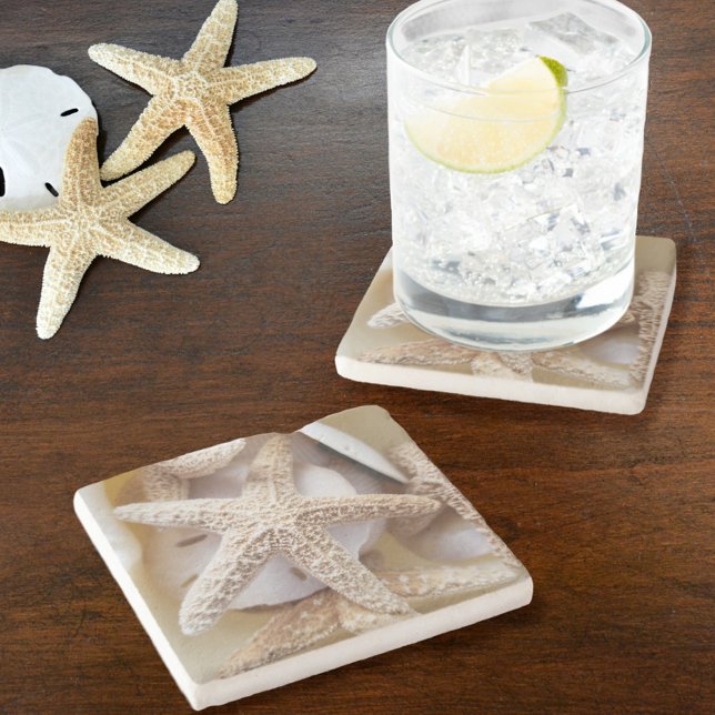 Posavasos De Piedra Blanco sobre el pez estrella blanco y los dólares  (Subido por el creador)