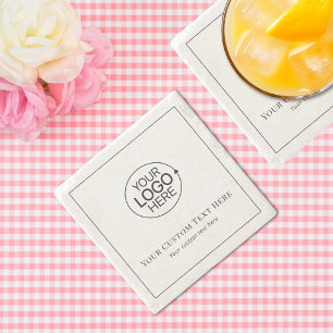 Posavasos De Piedra Blanco y negro sencillos Añadir un logotipo mínimo