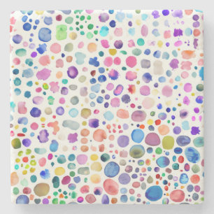 Posavasos De Piedra Blancos de color de agua