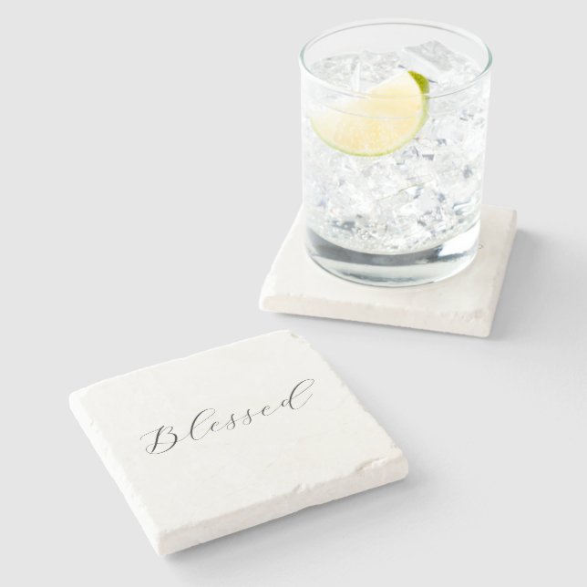 Posavasos De Piedra Blessed Marble Stone Coaster (Lateral)