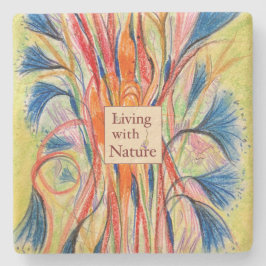 Posavasos De Piedra Bloom de flores botánicas - Personalizable