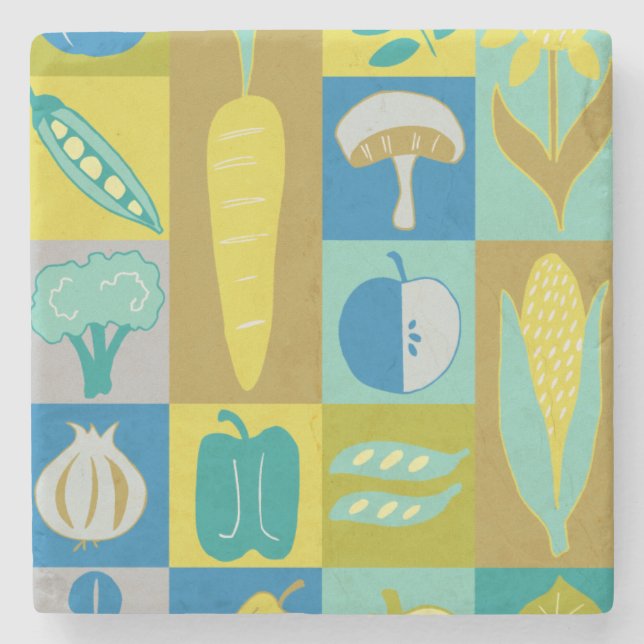 Posavasos De Piedra Bloques de vegetación II (Anverso)