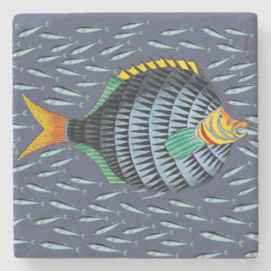 Posavasos De Piedra Blowfish y piscardos