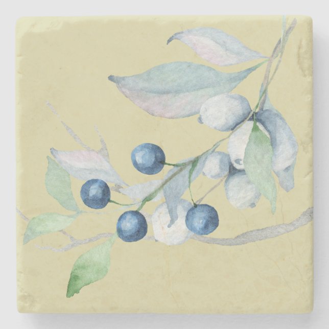 Posavasos De Piedra Blue Berries (Anverso)