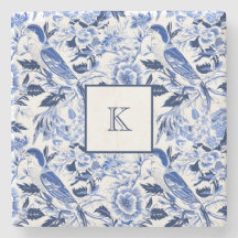 Blue Bird Chinoiserie Monograma 