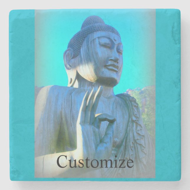 Posavasos De Piedra Blue Buddha Thunder_Cove (Anverso)