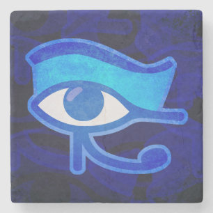 Posavasos De Piedra Blue Horus Eye