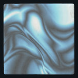 Posavasos De Piedra Blue Silk wave<br><div class="desc">Soft Blue Silk Fabric Texture created with Digital Painting Art Design. Copyright BluedarkArt TheChameleonArt.</div>