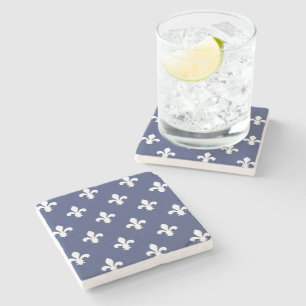 Posavasos De Piedra Blueberry Southern Cottage Fleur de Lys