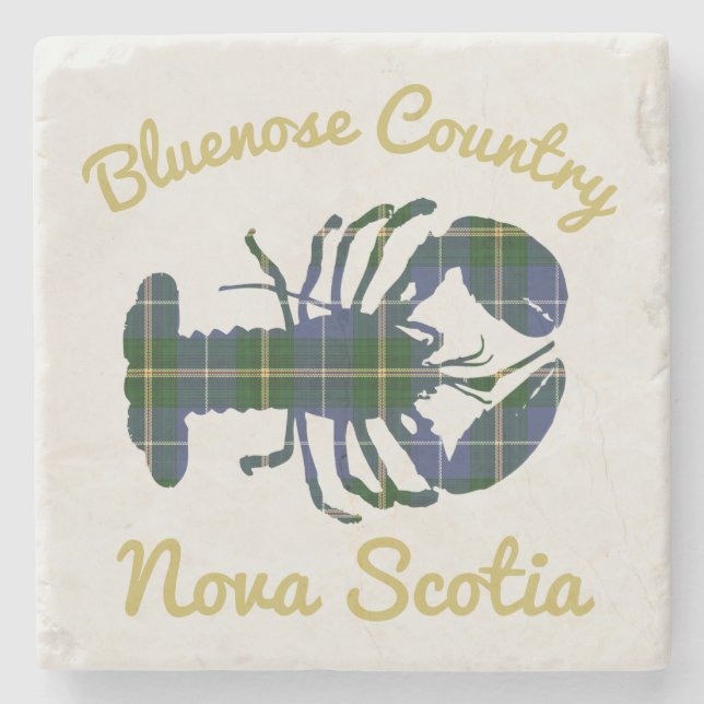 Posavasos De Piedra Bluenose Country N.S.Tartan Lobster (Anverso)