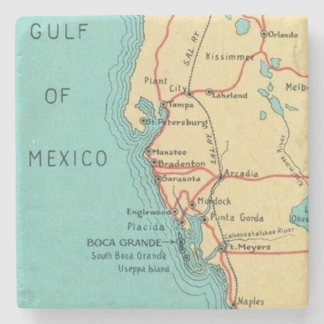 Posavasos De Piedra Boca Grande - Isla Useppa Florida (Anverso)