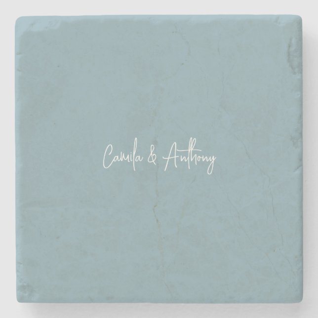 Posavasos De Piedra Boda azul (Anverso)