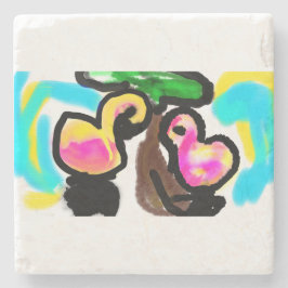 Posavasos De Piedra Boda de flamencos rosados